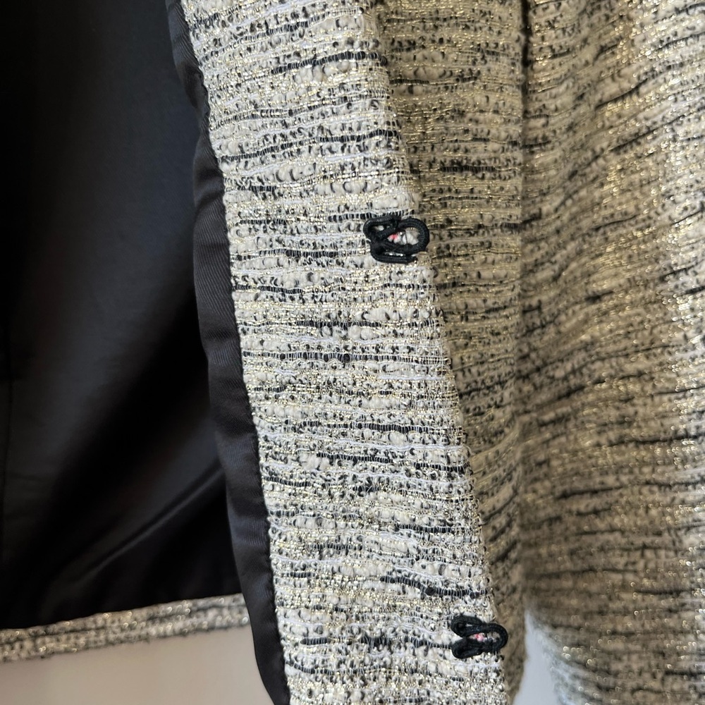 ALICE + OLIVIA - Metallic Tweed Blazer/Jacket - XS- Made in NY City - Picture 9 of 15